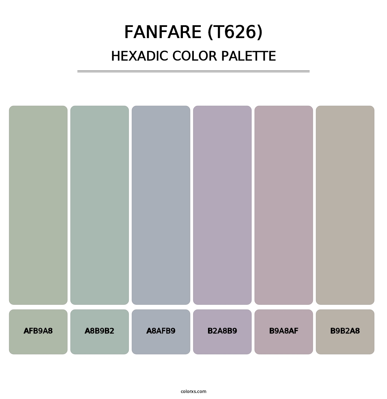 Fanfare (T626) - Hexadic Color Palette