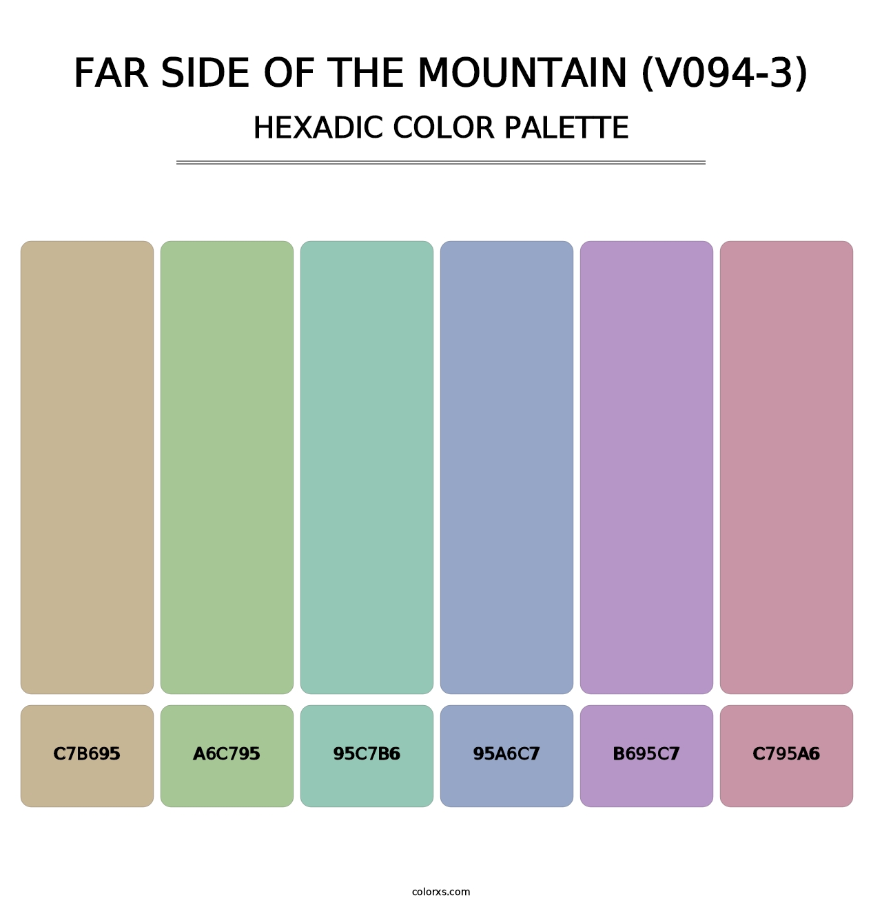 Far Side of the Mountain (V094-3) - Hexadic Color Palette
