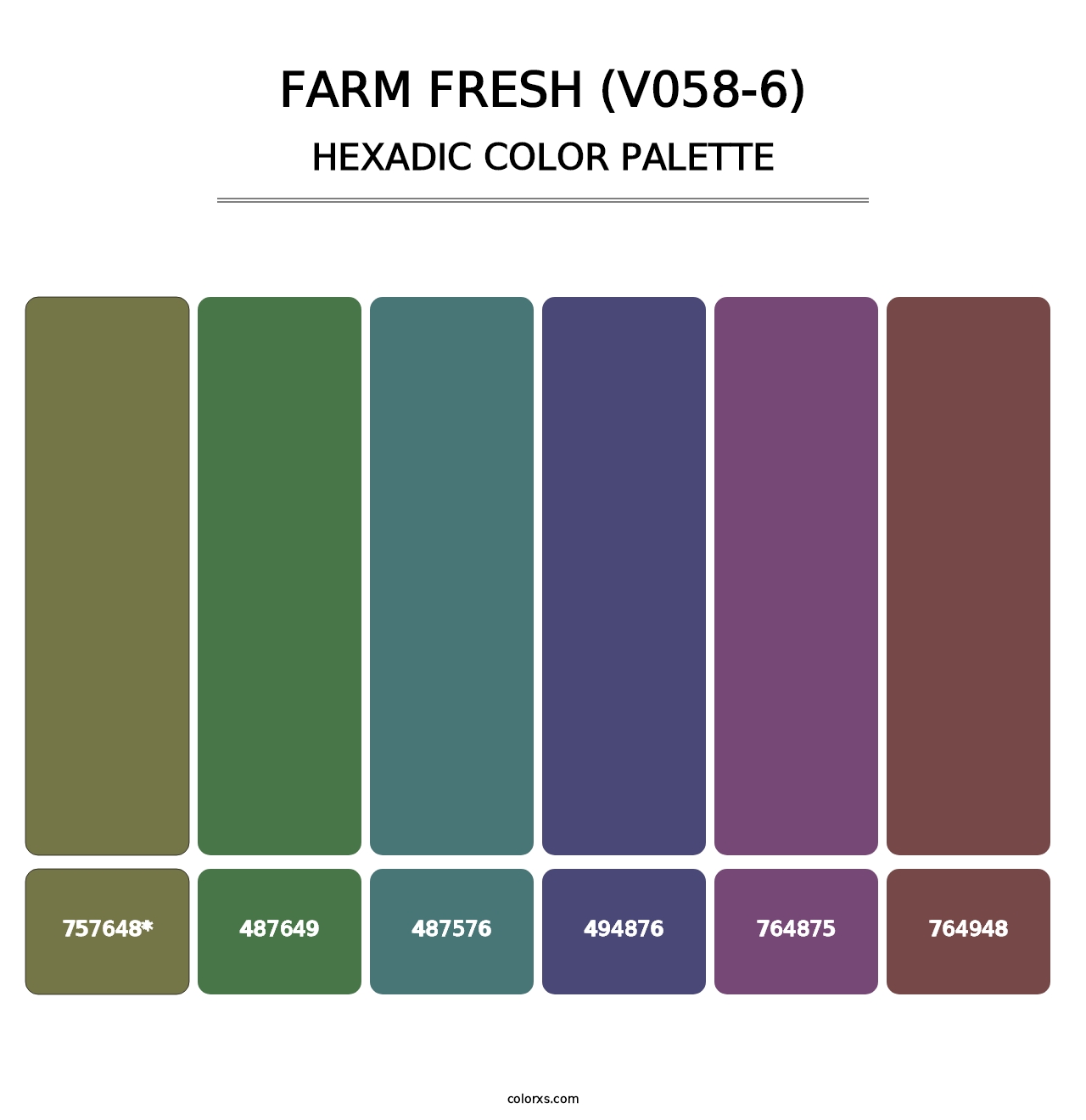 Farm Fresh (V058-6) - Hexadic Color Palette