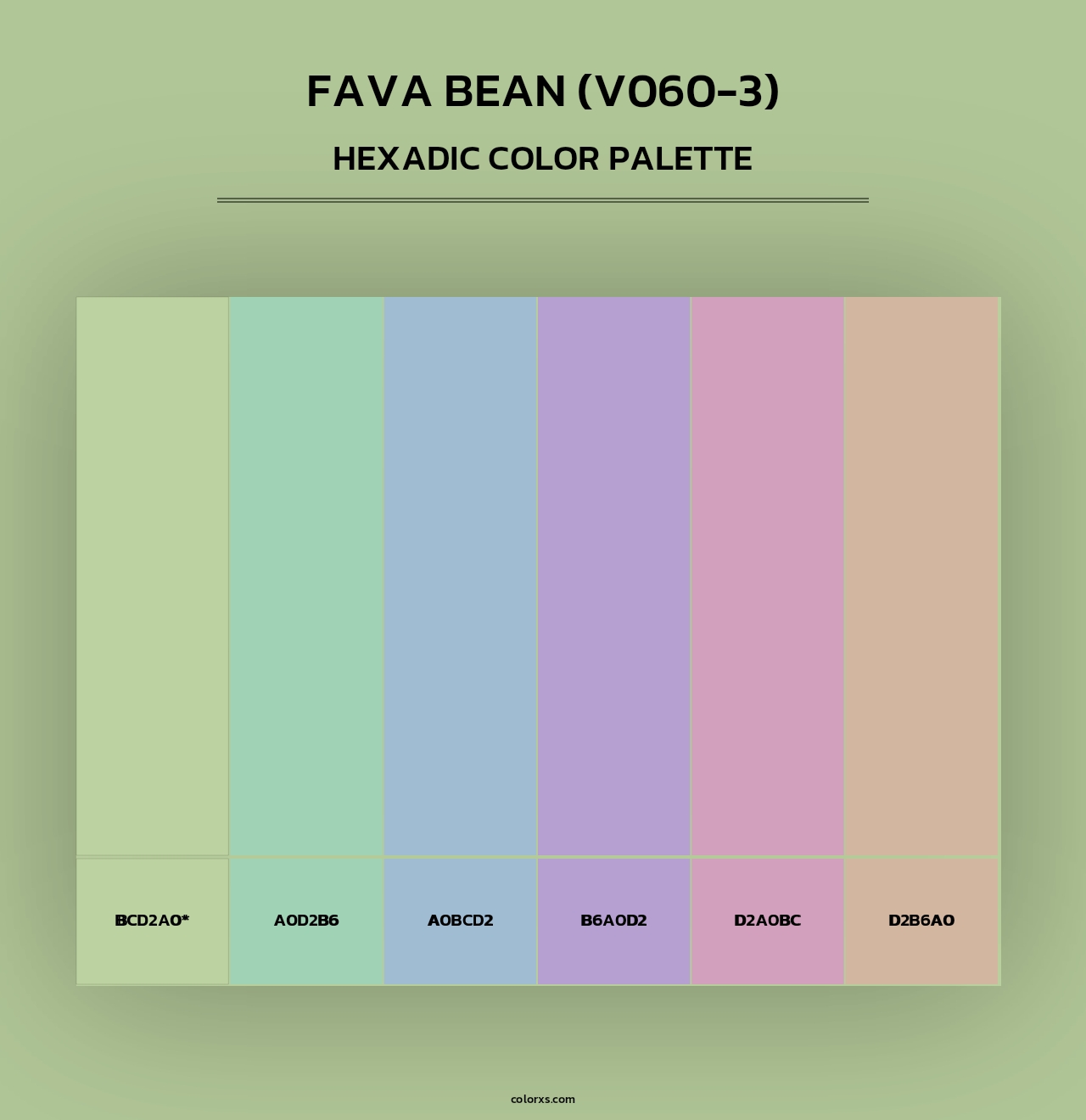 Fava Bean (V060-3) - Hexadic Color Palette