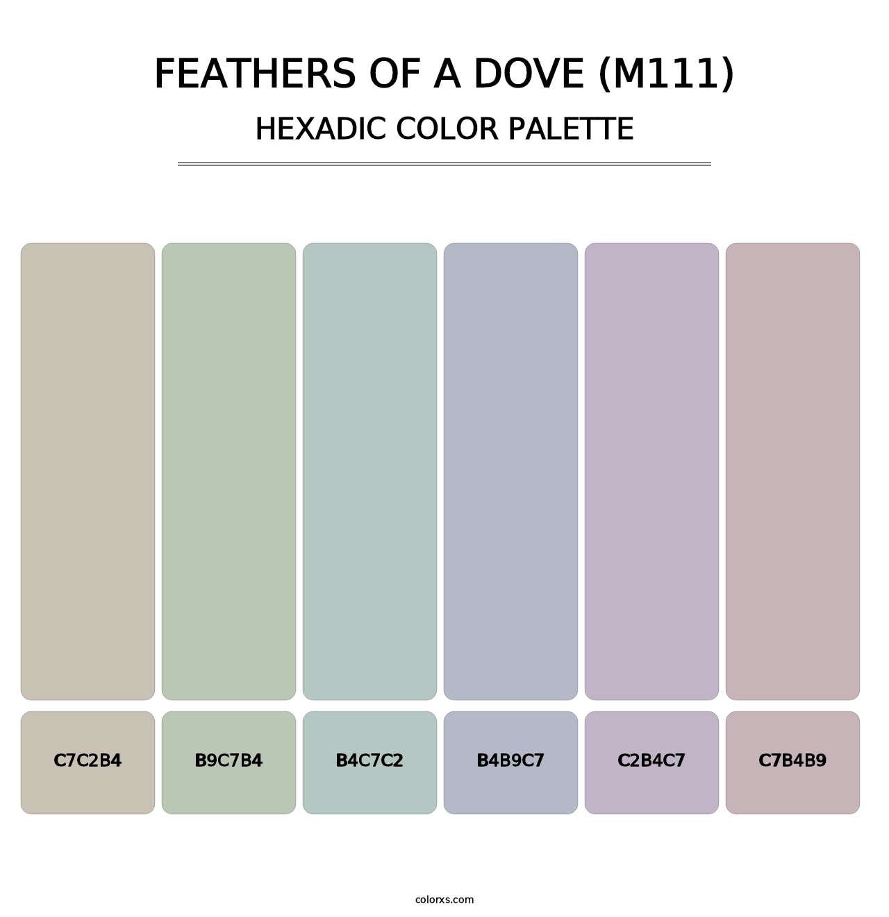 Feathers of a Dove (M111) - Hexadic Color Palette