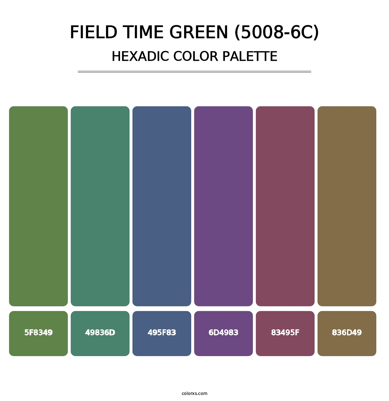 Field Time Green (5008-6C) - Hexadic Color Palette
