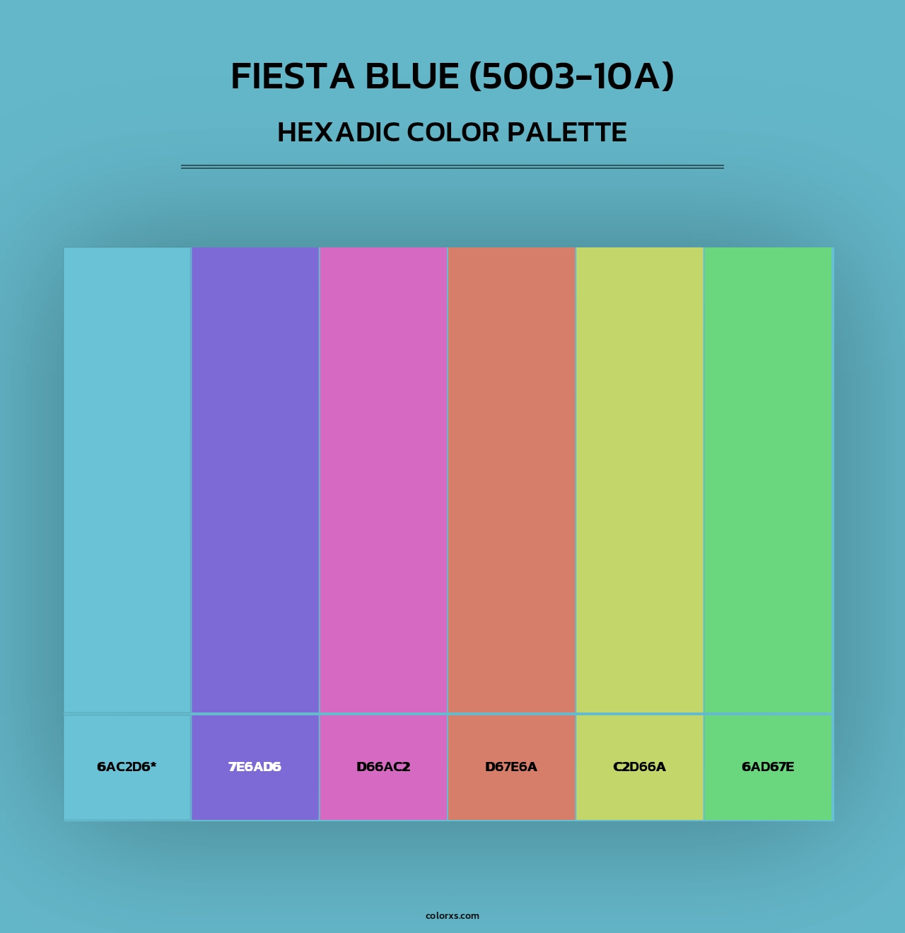Fiesta Blue (5003-10A) - Hexadic Color Palette