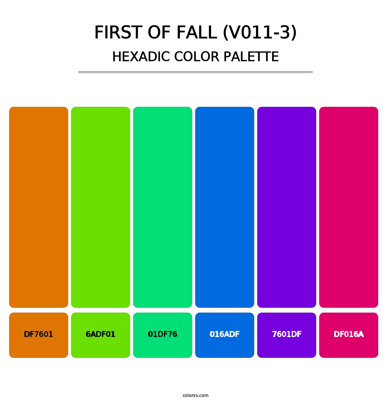 First of Fall (V011-3) - Hexadic Color Palette