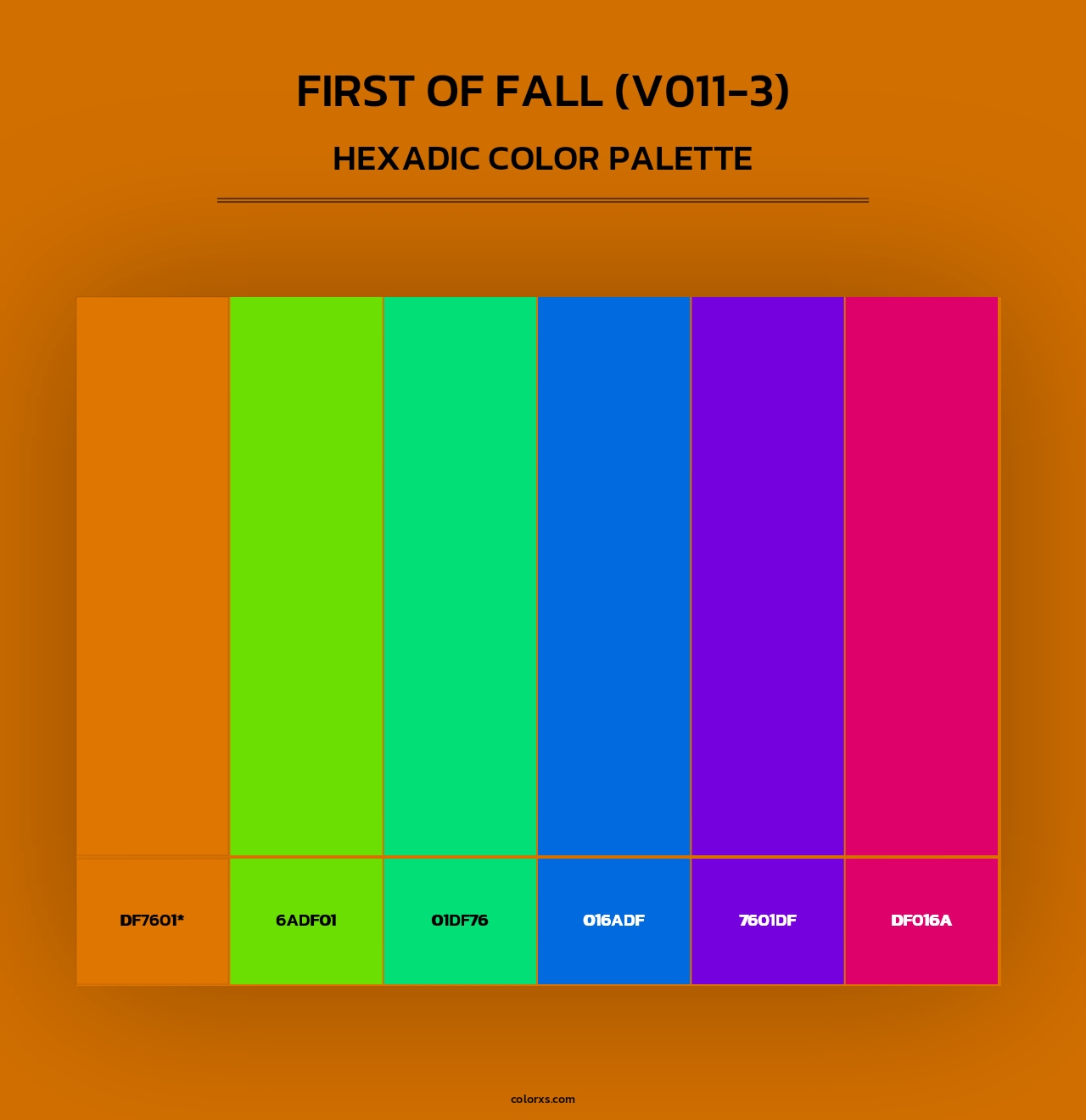 First of Fall (V011-3) - Hexadic Color Palette