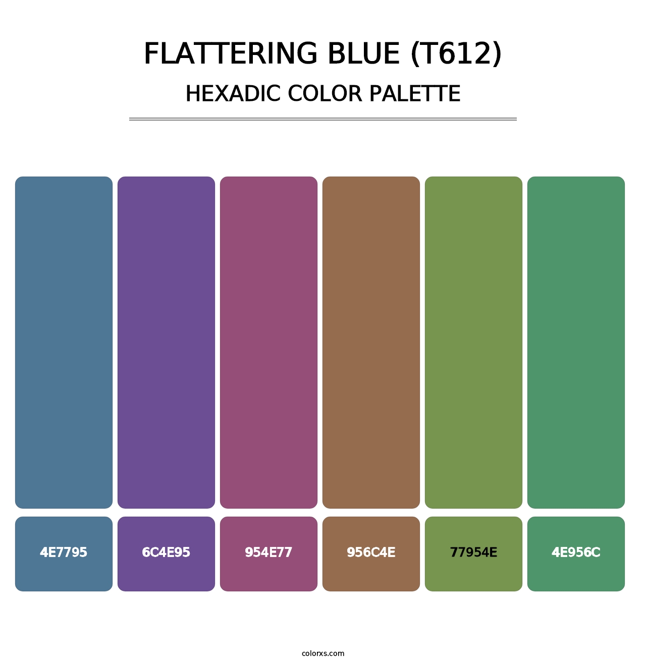 Flattering Blue (T612) - Hexadic Color Palette