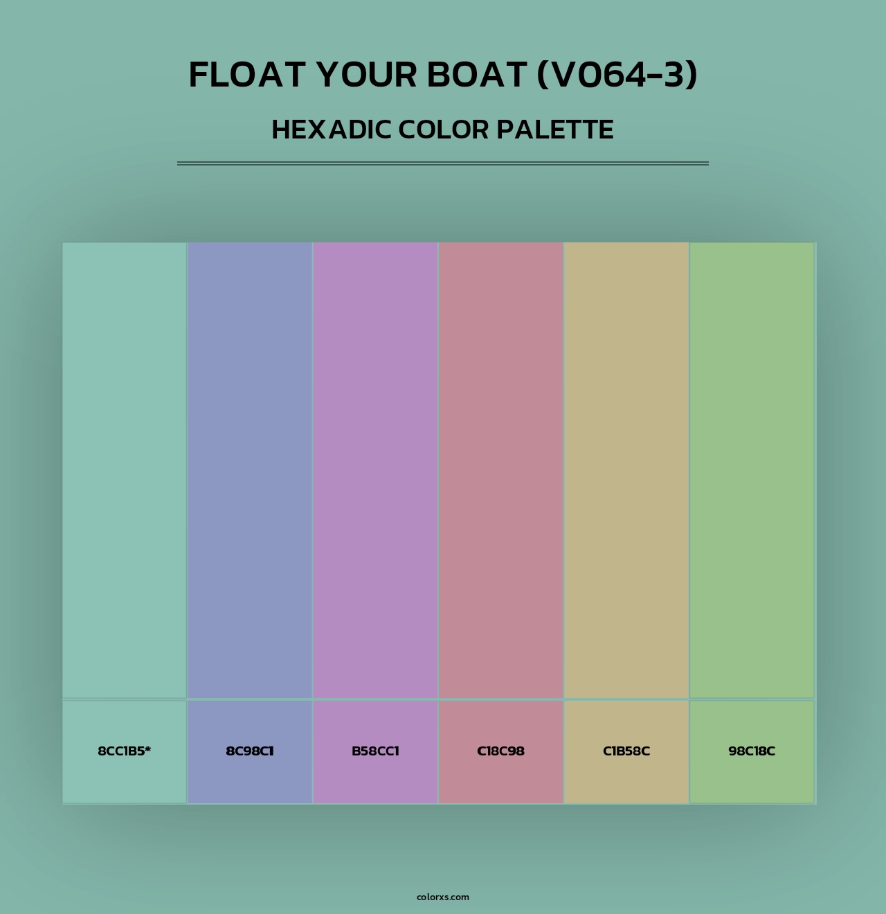 Float Your Boat (V064-3) - Hexadic Color Palette