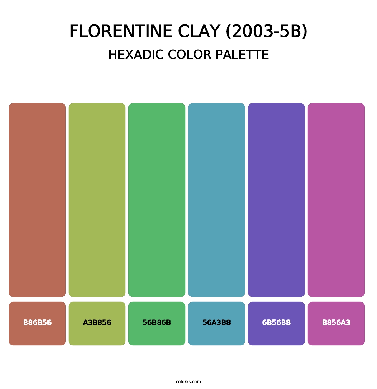 Florentine Clay (2003-5B) - Hexadic Color Palette
