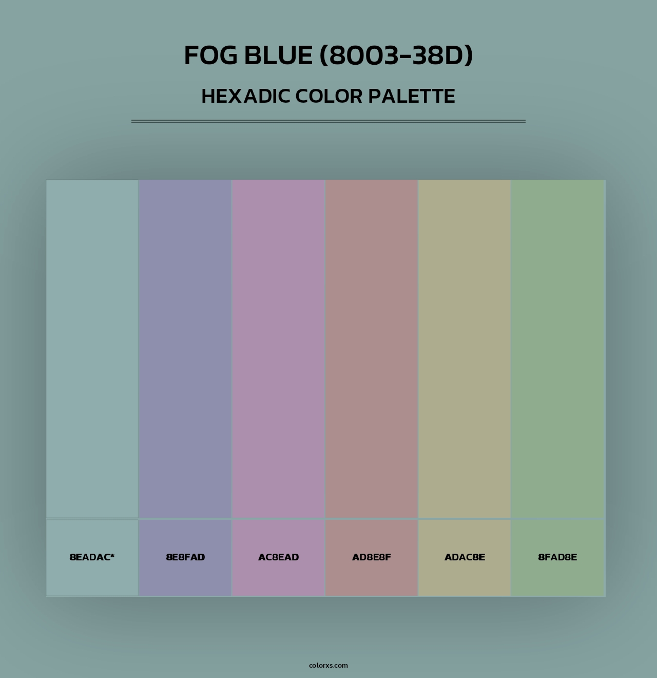 Fog Blue (8003-38D) - Hexadic Color Palette