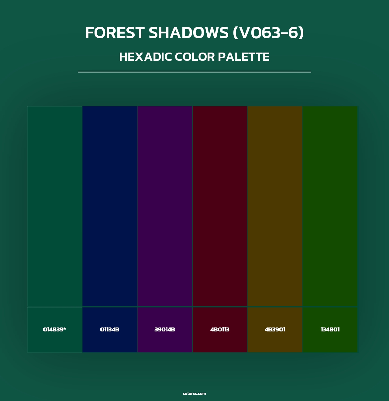 Forest Shadows (V063-6) - Hexadic Color Palette