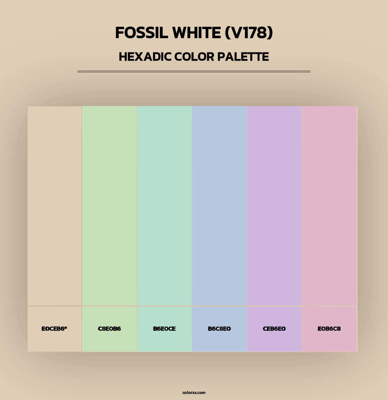 Fossil White (V178) - Hexadic Color Palette