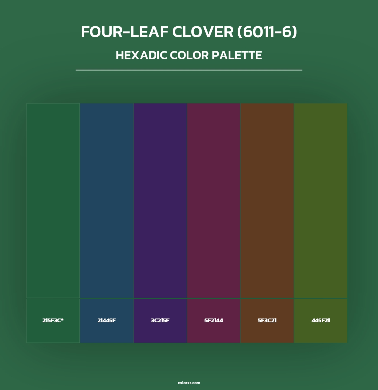 Four-Leaf Clover (6011-6) - Hexadic Color Palette
