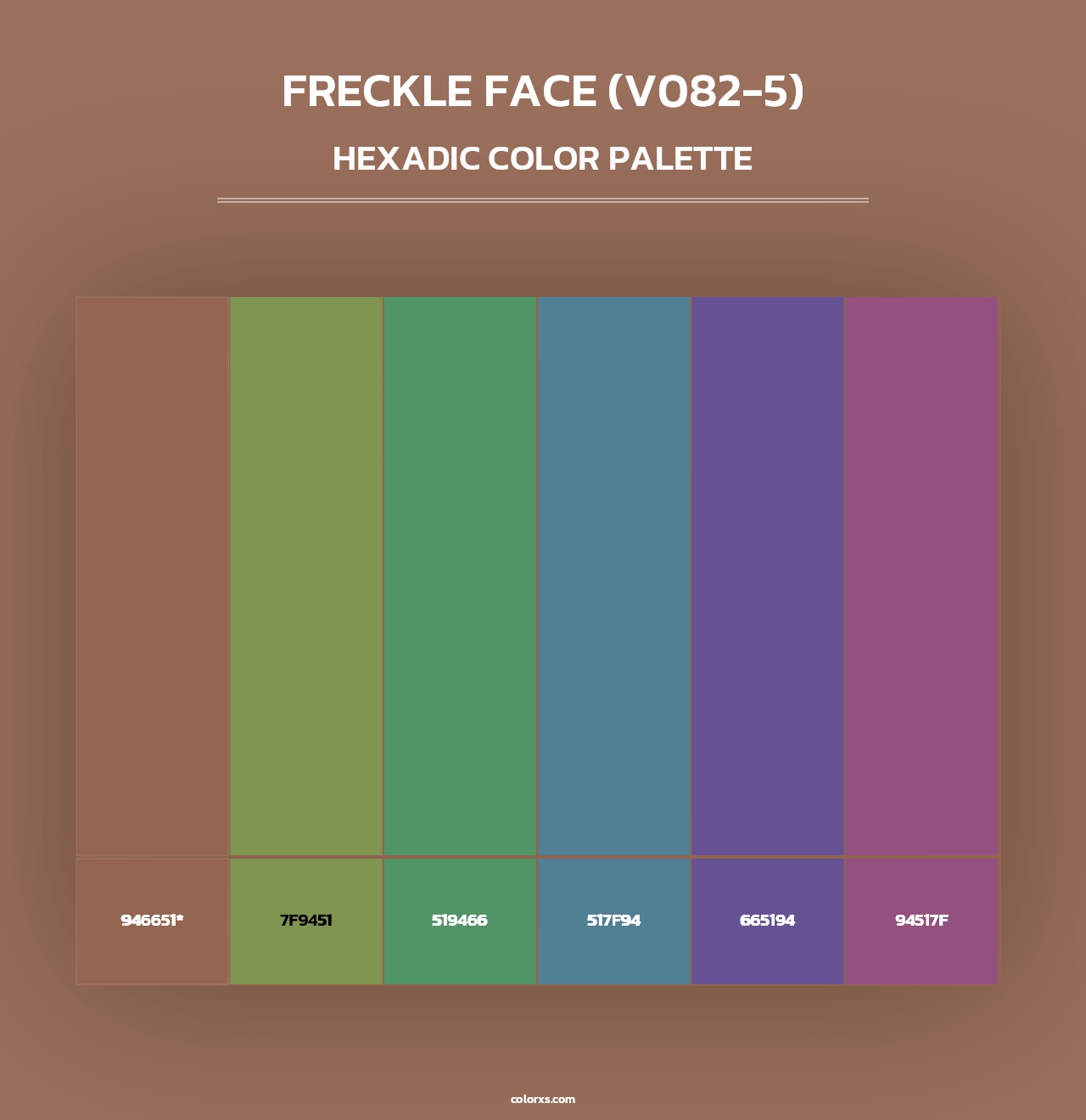Freckle Face (V082-5) - Hexadic Color Palette