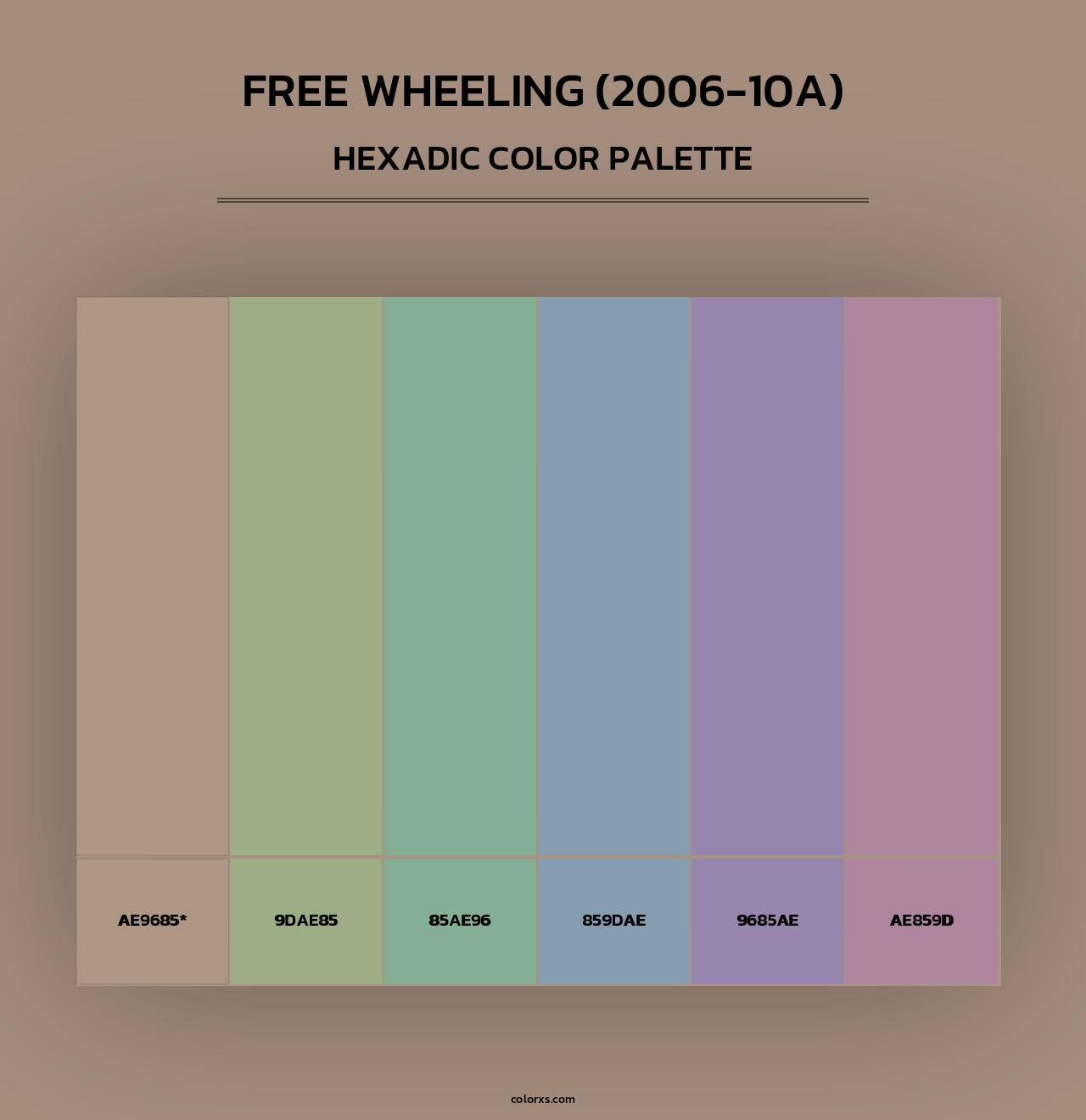 Free Wheeling (2006-10A) - Hexadic Color Palette