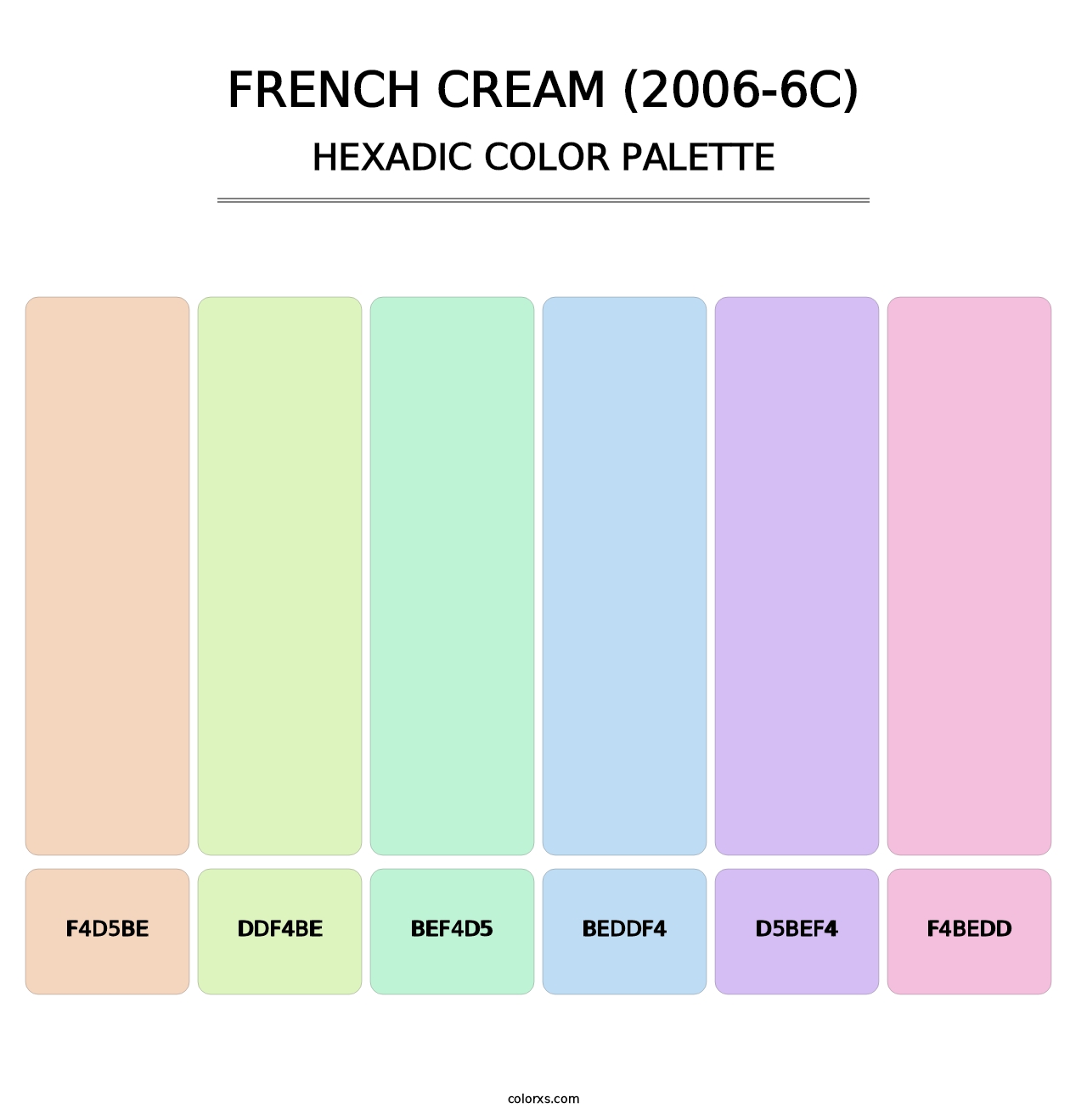 French Cream (2006-6C) - Hexadic Color Palette
