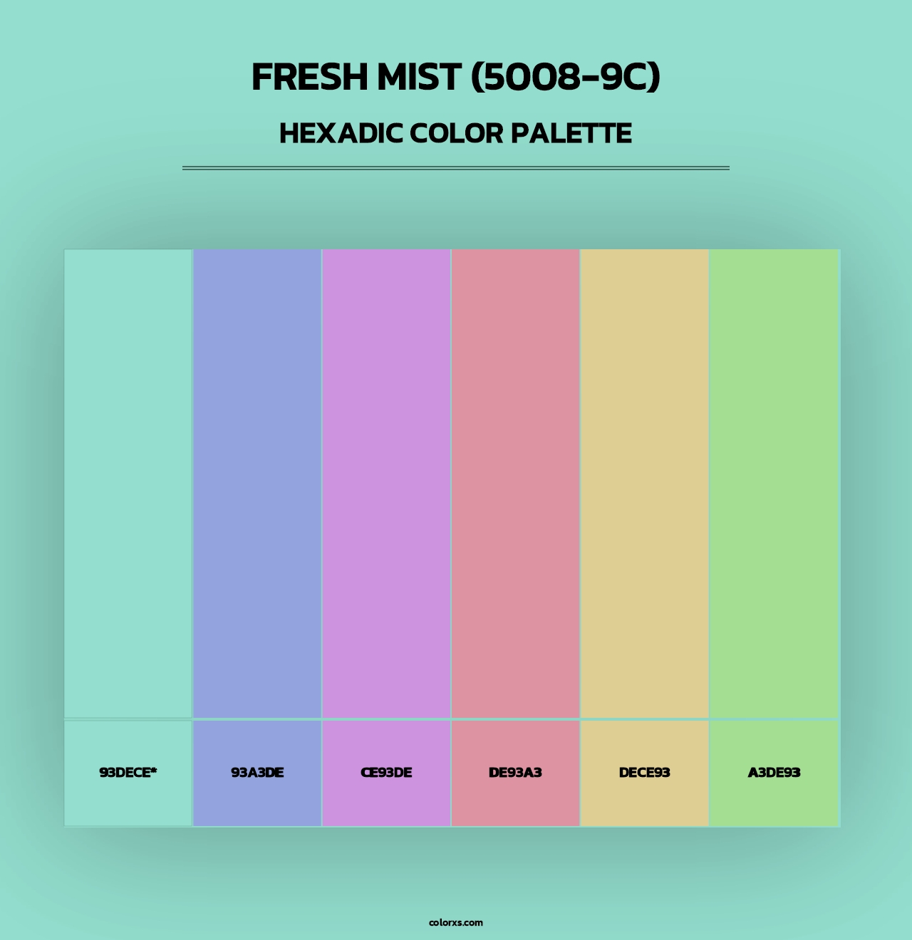Fresh Mist (5008-9C) - Hexadic Color Palette