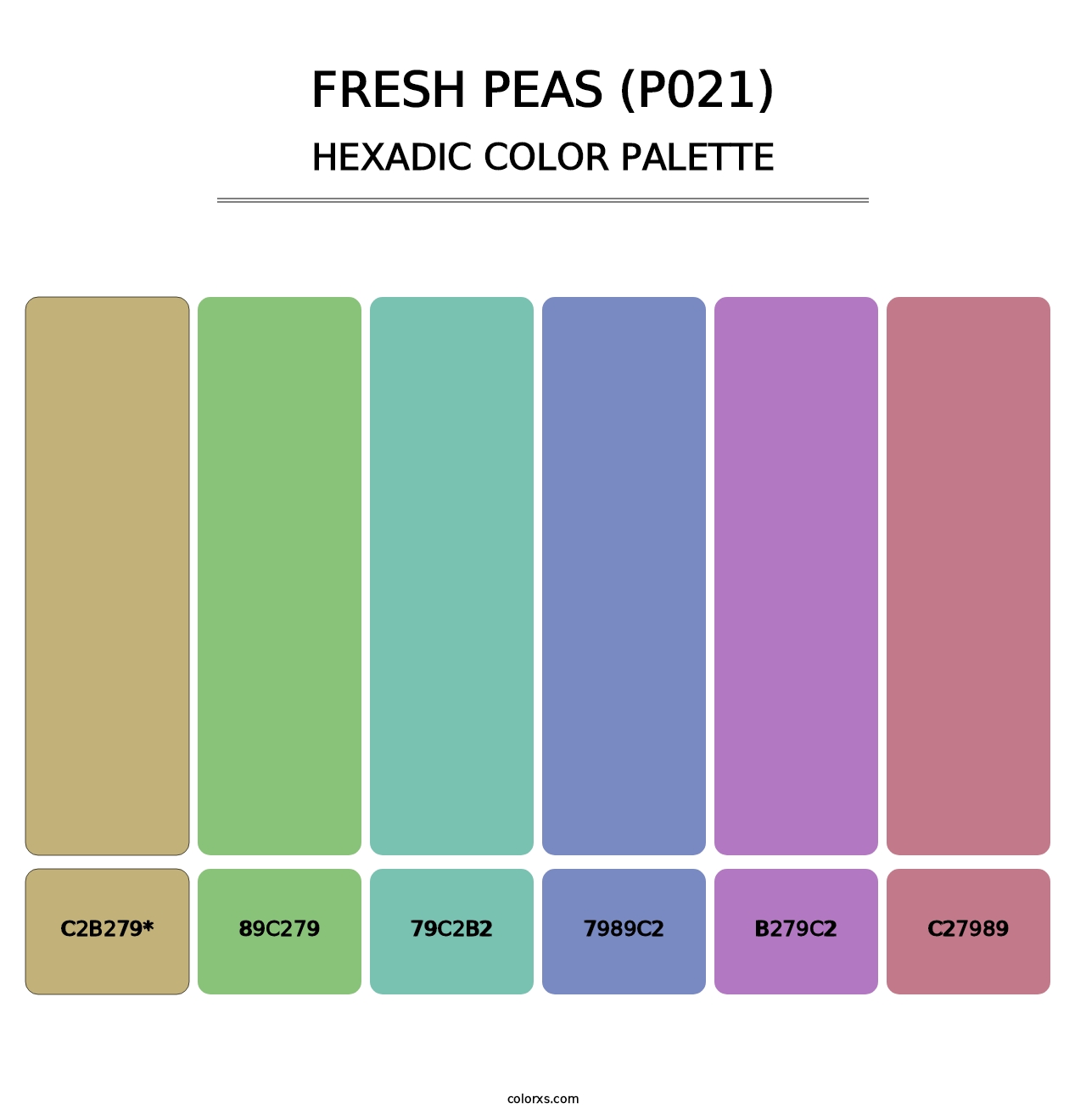 Fresh Peas (P021) - Hexadic Color Palette