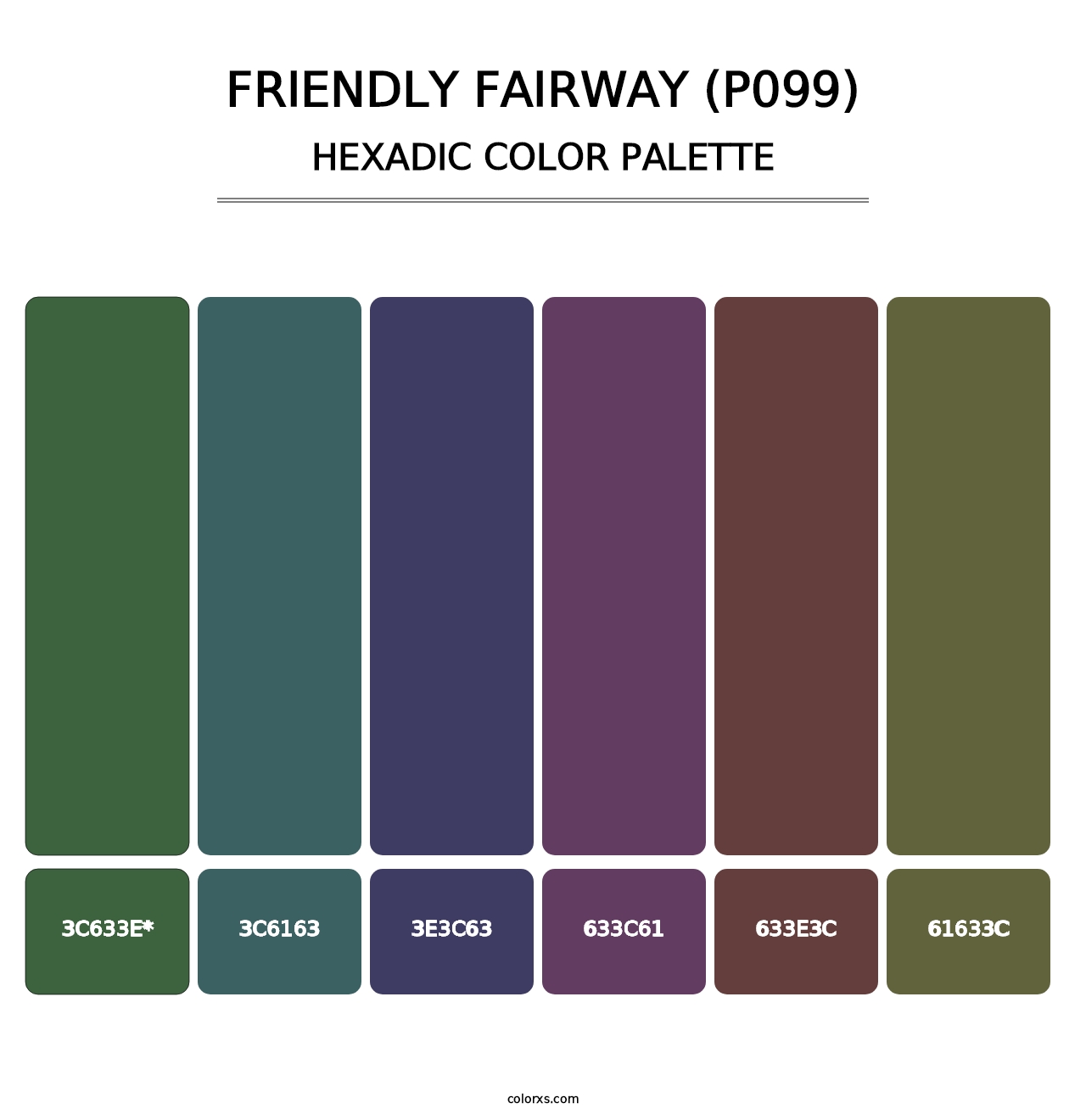 Friendly Fairway (P099) - Hexadic Color Palette