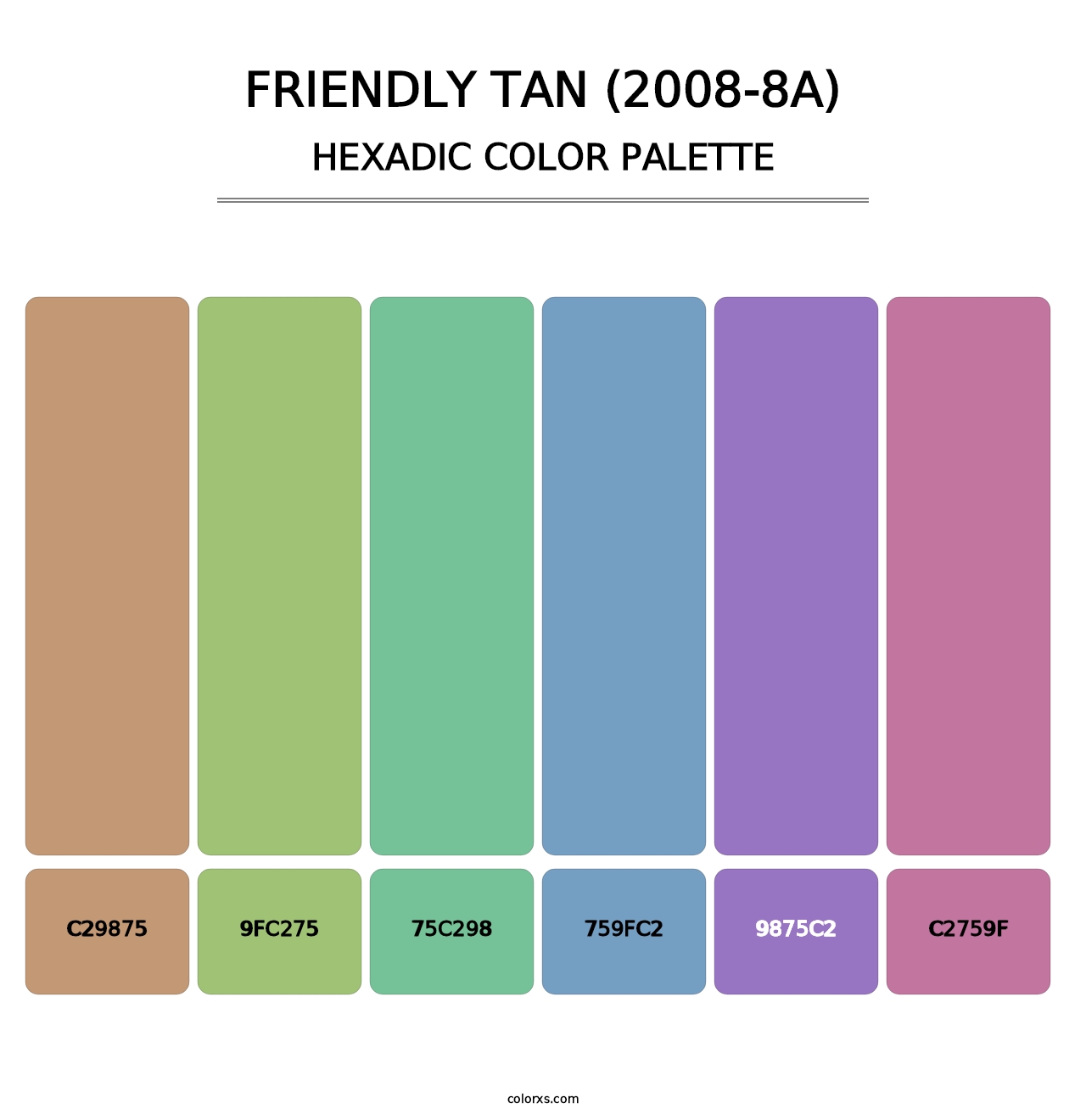 Friendly Tan (2008-8A) - Hexadic Color Palette