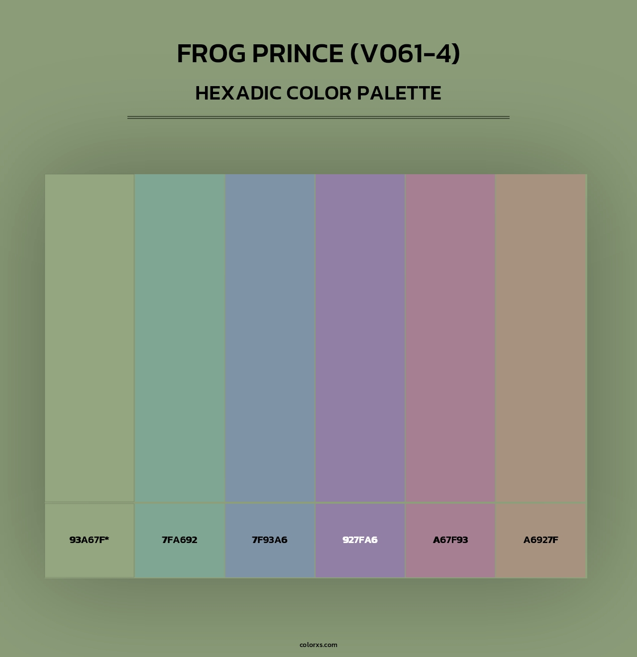 Frog Prince (V061-4) - Hexadic Color Palette