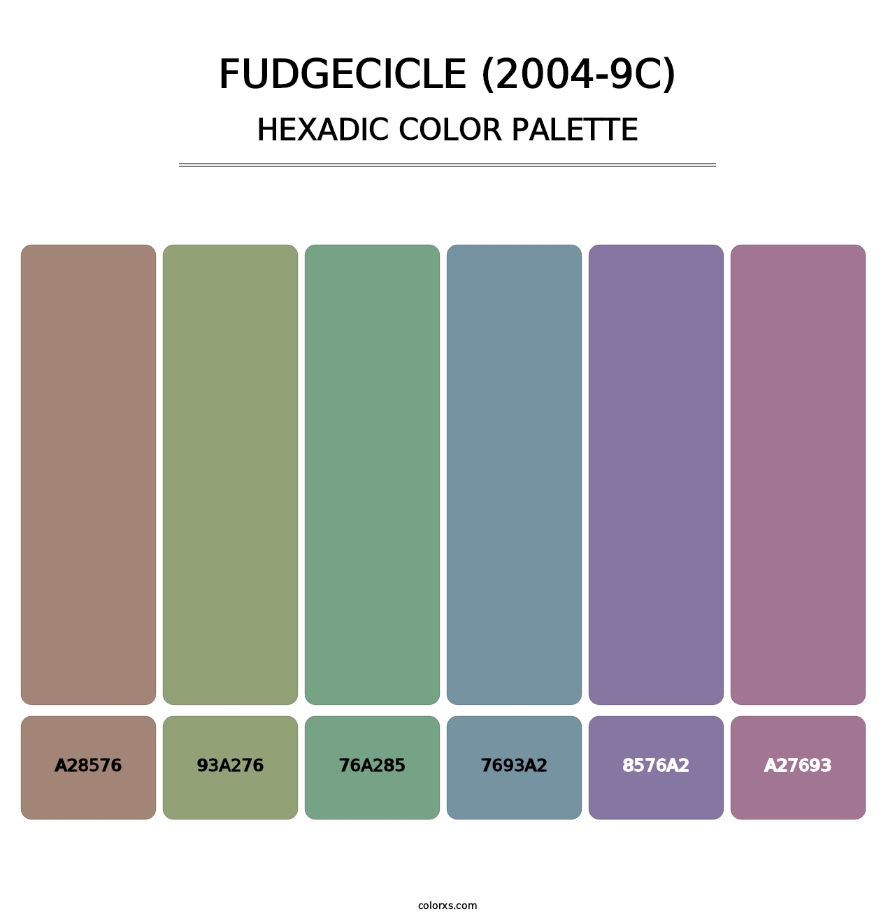 Fudgecicle (2004-9C) - Hexadic Color Palette