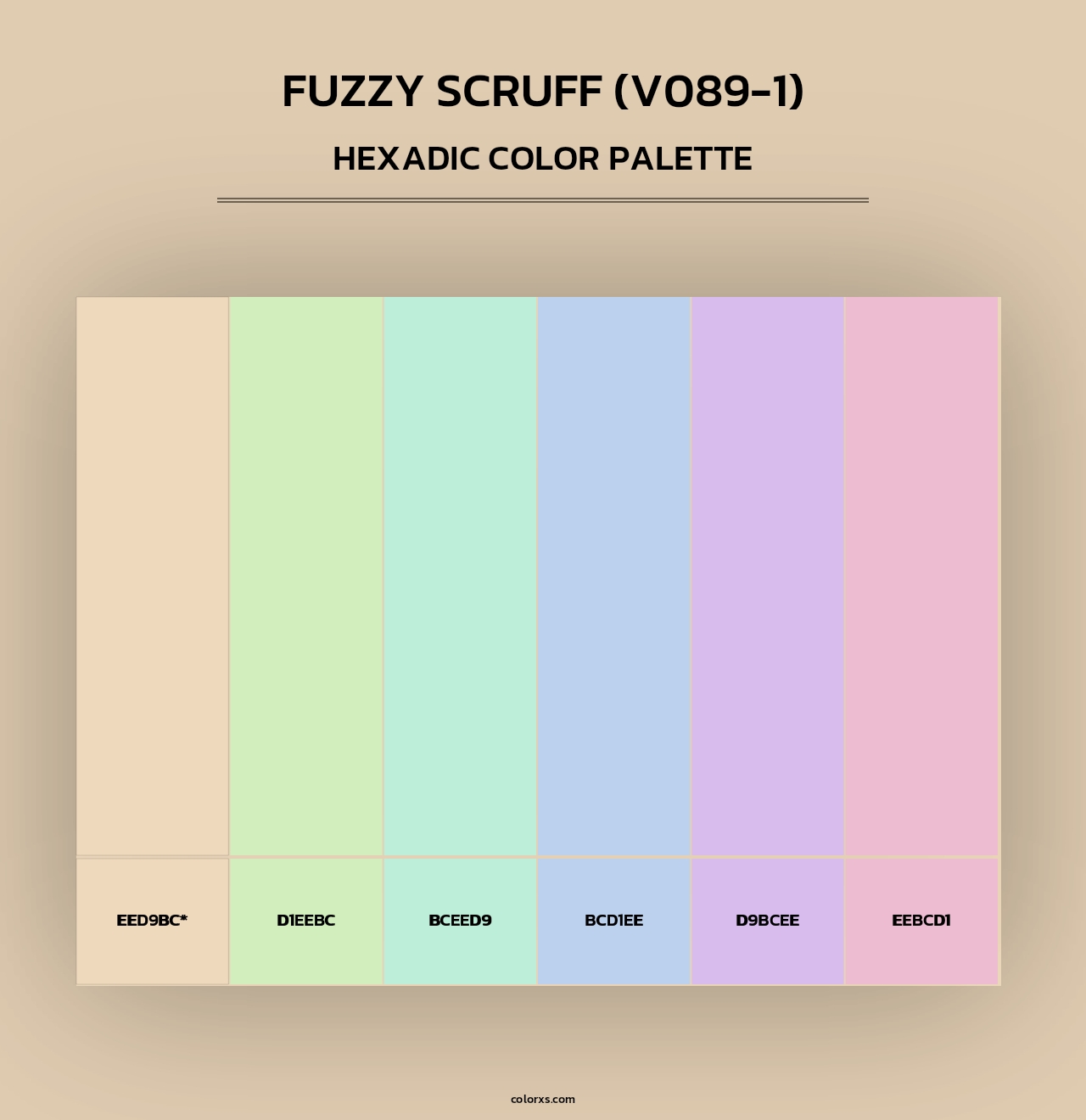 Fuzzy Scruff (V089-1) - Hexadic Color Palette