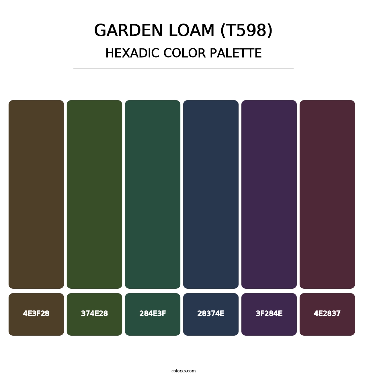 Garden Loam (T598) - Hexadic Color Palette