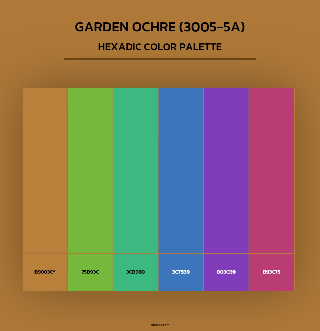 Garden Ochre (3005-5A) - Hexadic Color Palette