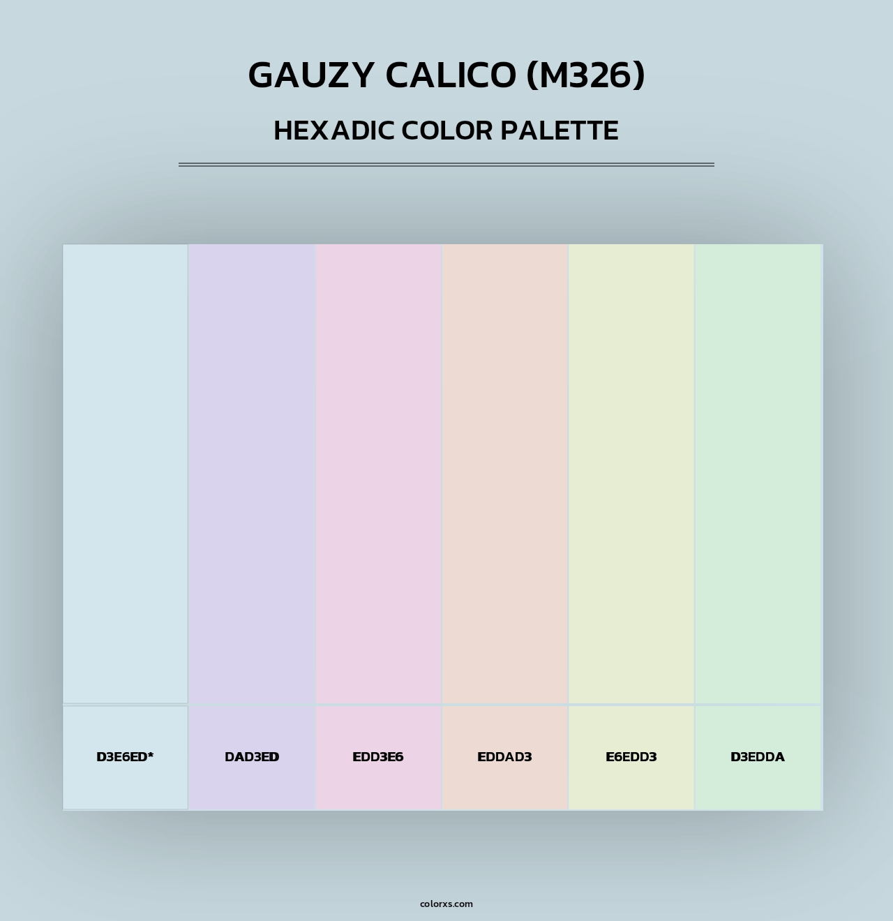 Gauzy Calico (M326) - Hexadic Color Palette