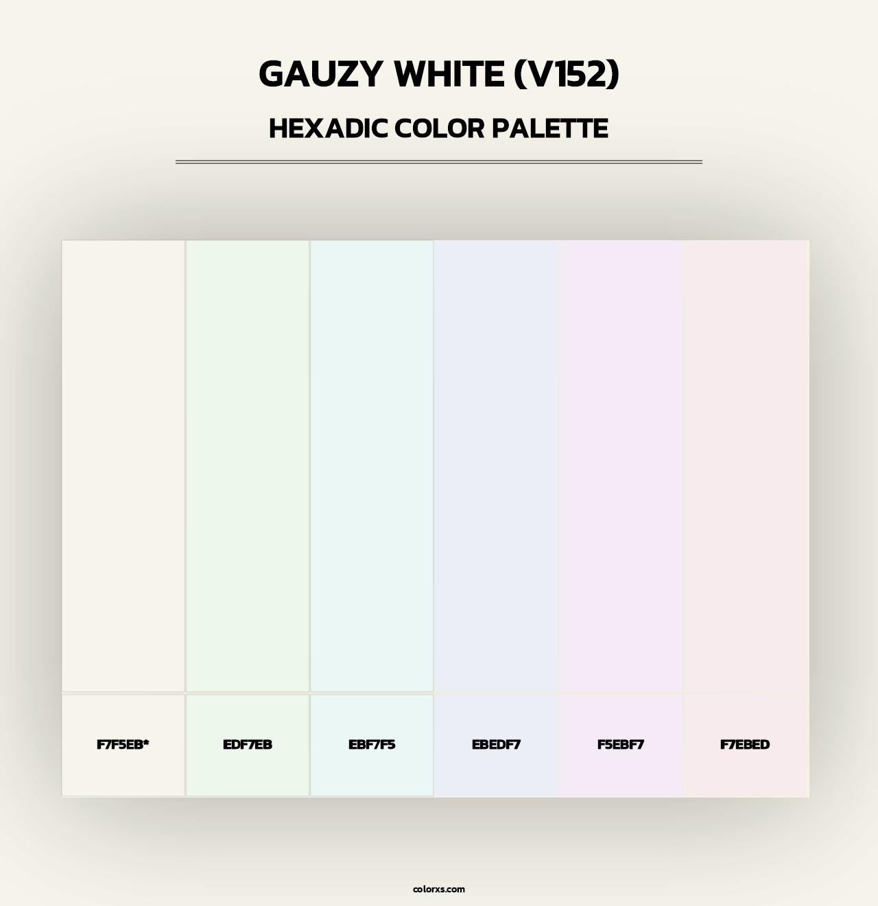 Gauzy White (V152) - Hexadic Color Palette