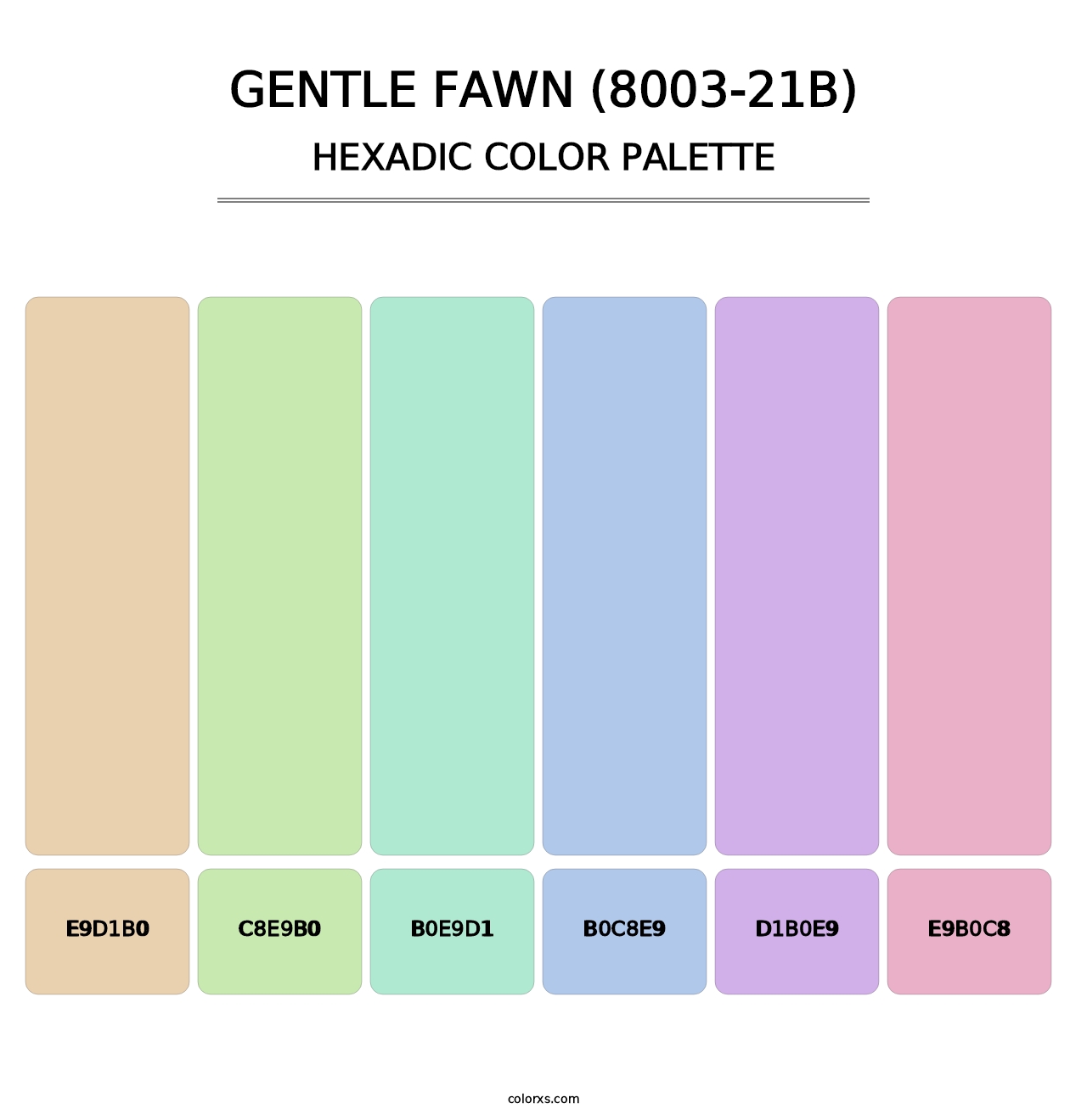 Gentle Fawn (8003-21B) - Hexadic Color Palette