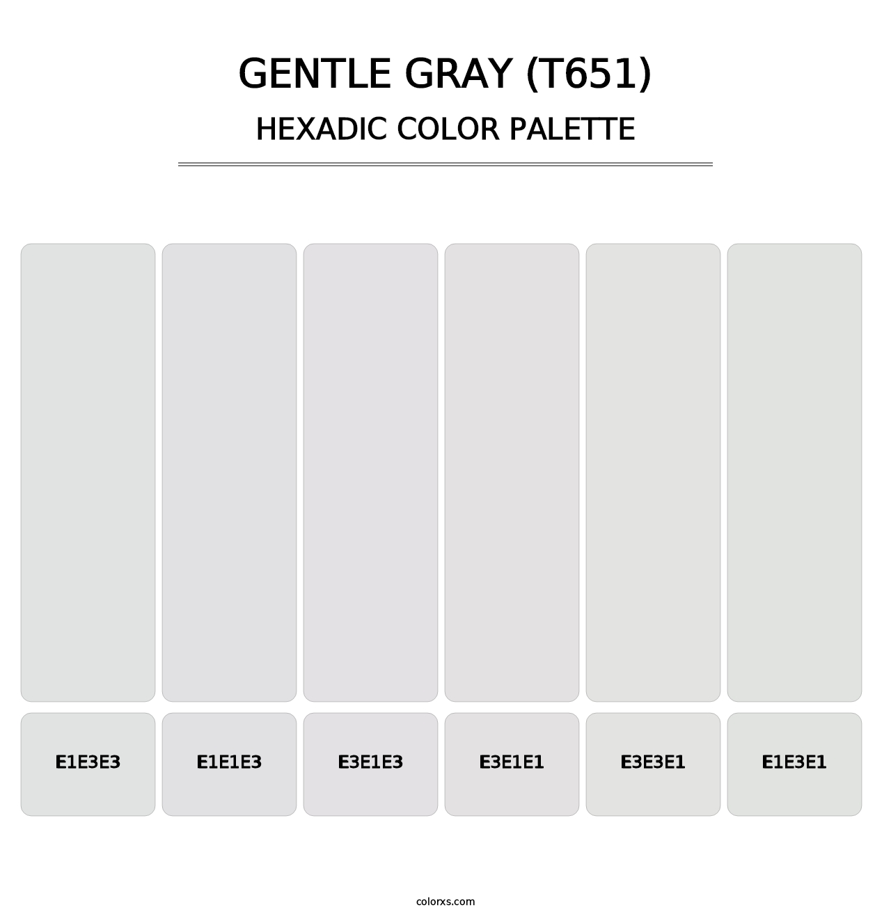 Gentle Gray (T651) - Hexadic Color Palette