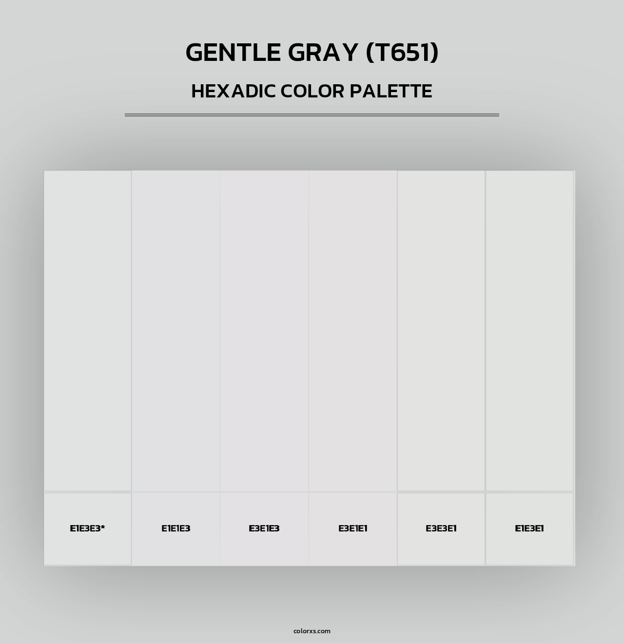 Gentle Gray (T651) - Hexadic Color Palette