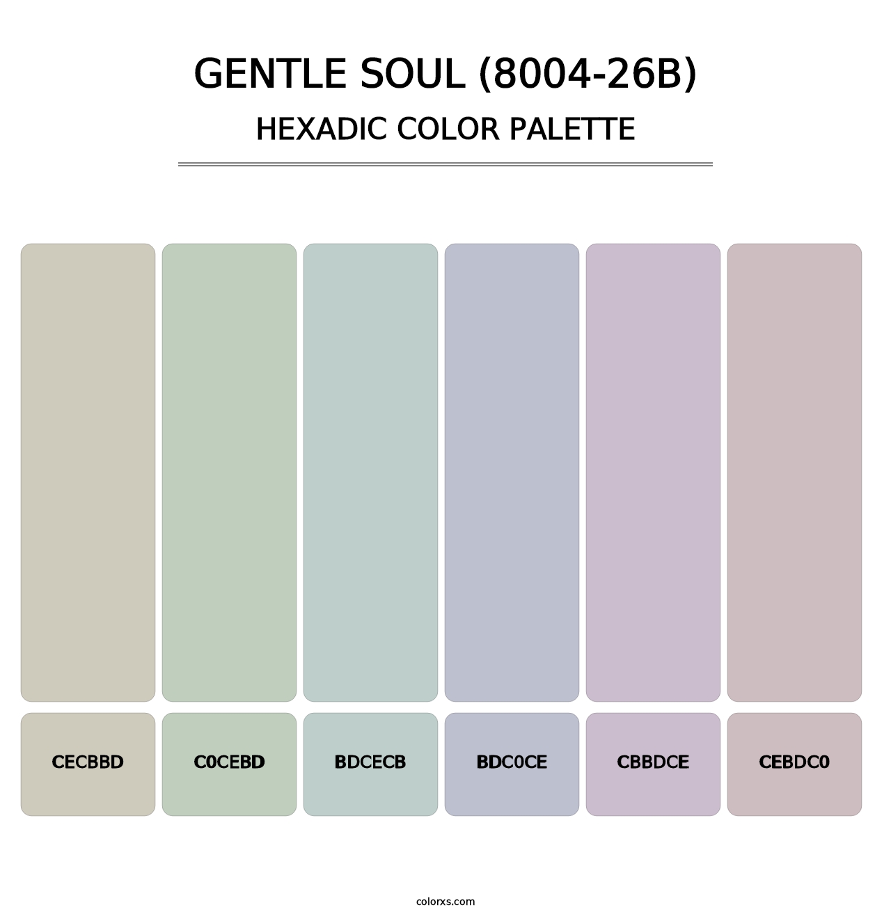 Gentle Soul (8004-26B) - Hexadic Color Palette