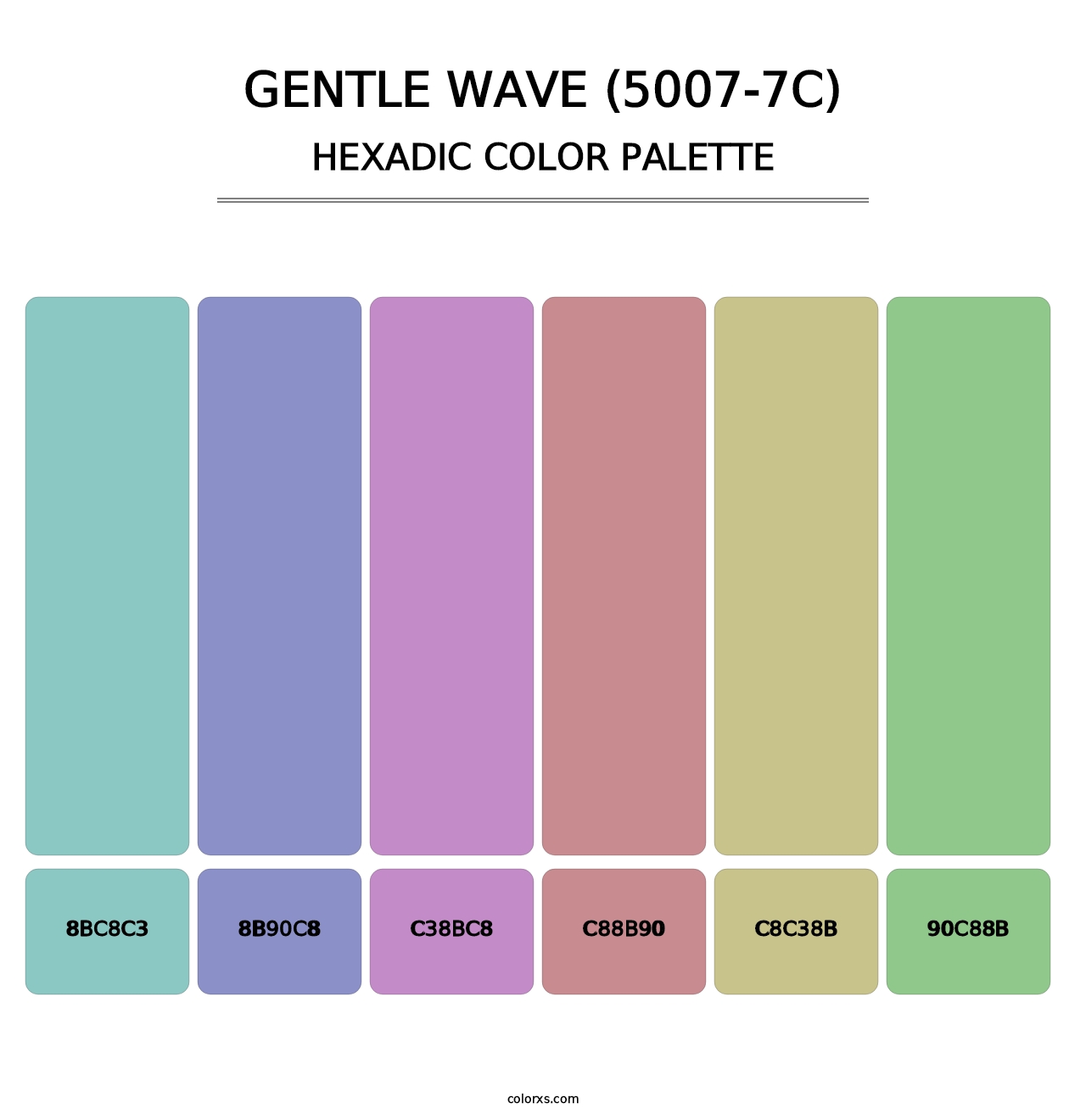 Gentle Wave (5007-7C) - Hexadic Color Palette