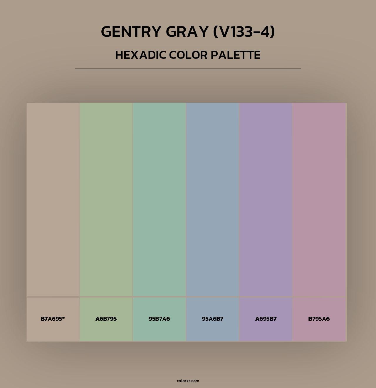 Gentry Gray (V133-4) - Hexadic Color Palette
