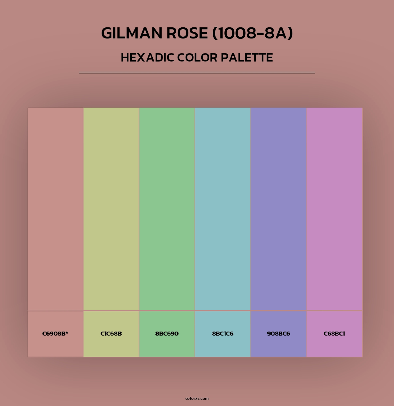 Gilman Rose (1008-8A) - Hexadic Color Palette