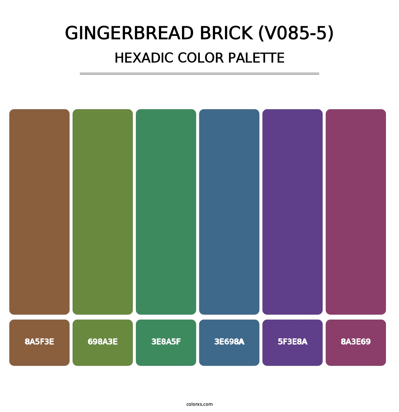 Gingerbread Brick (V085-5) - Hexadic Color Palette
