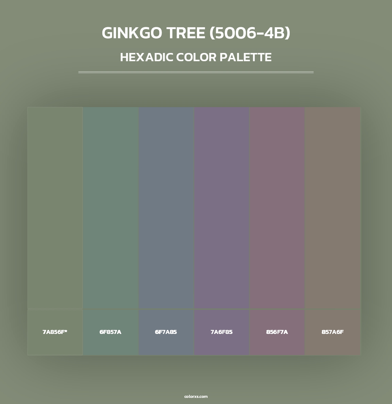 Ginkgo Tree (5006-4B) - Hexadic Color Palette