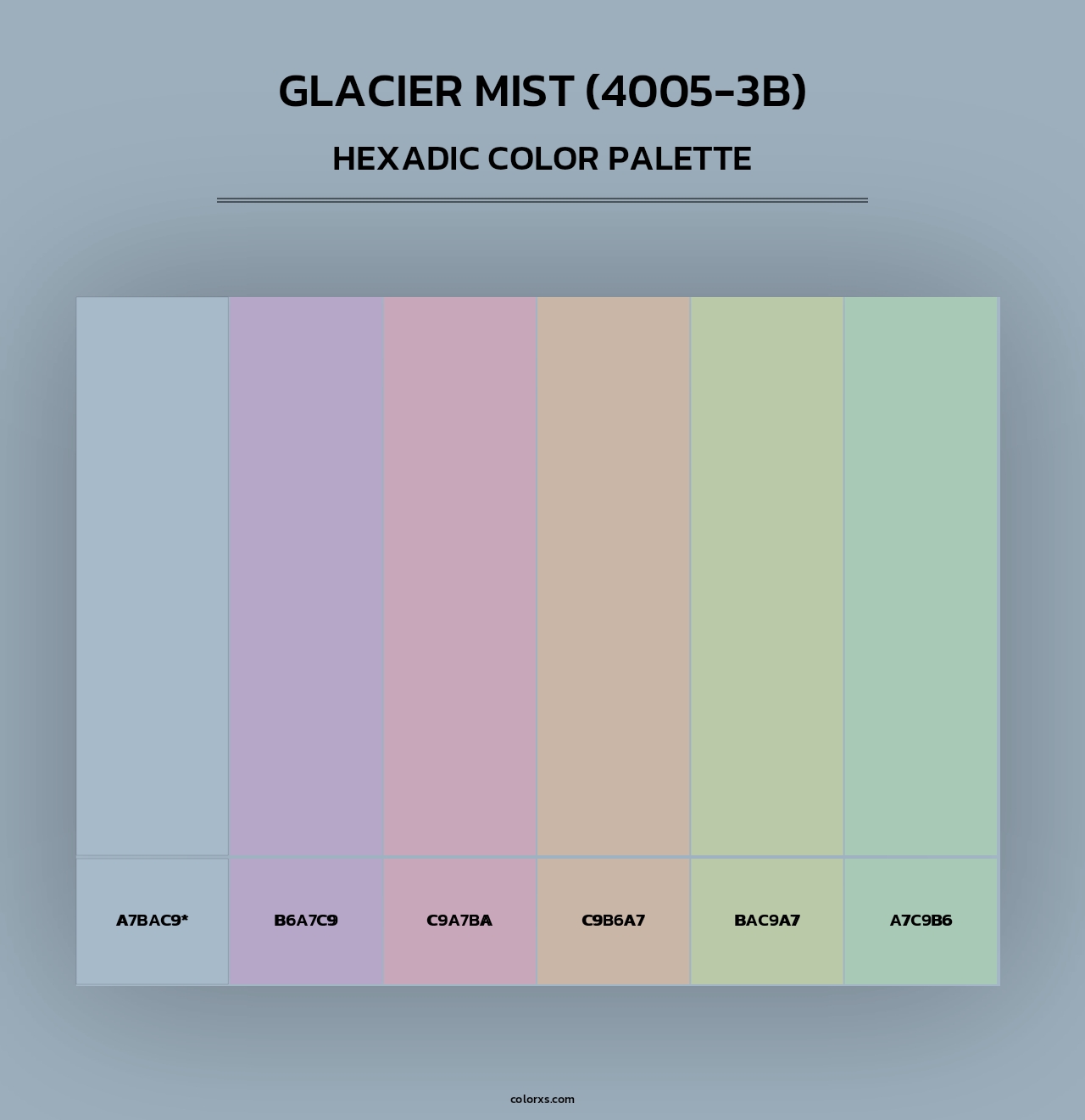 Glacier Mist (4005-3B) - Hexadic Color Palette