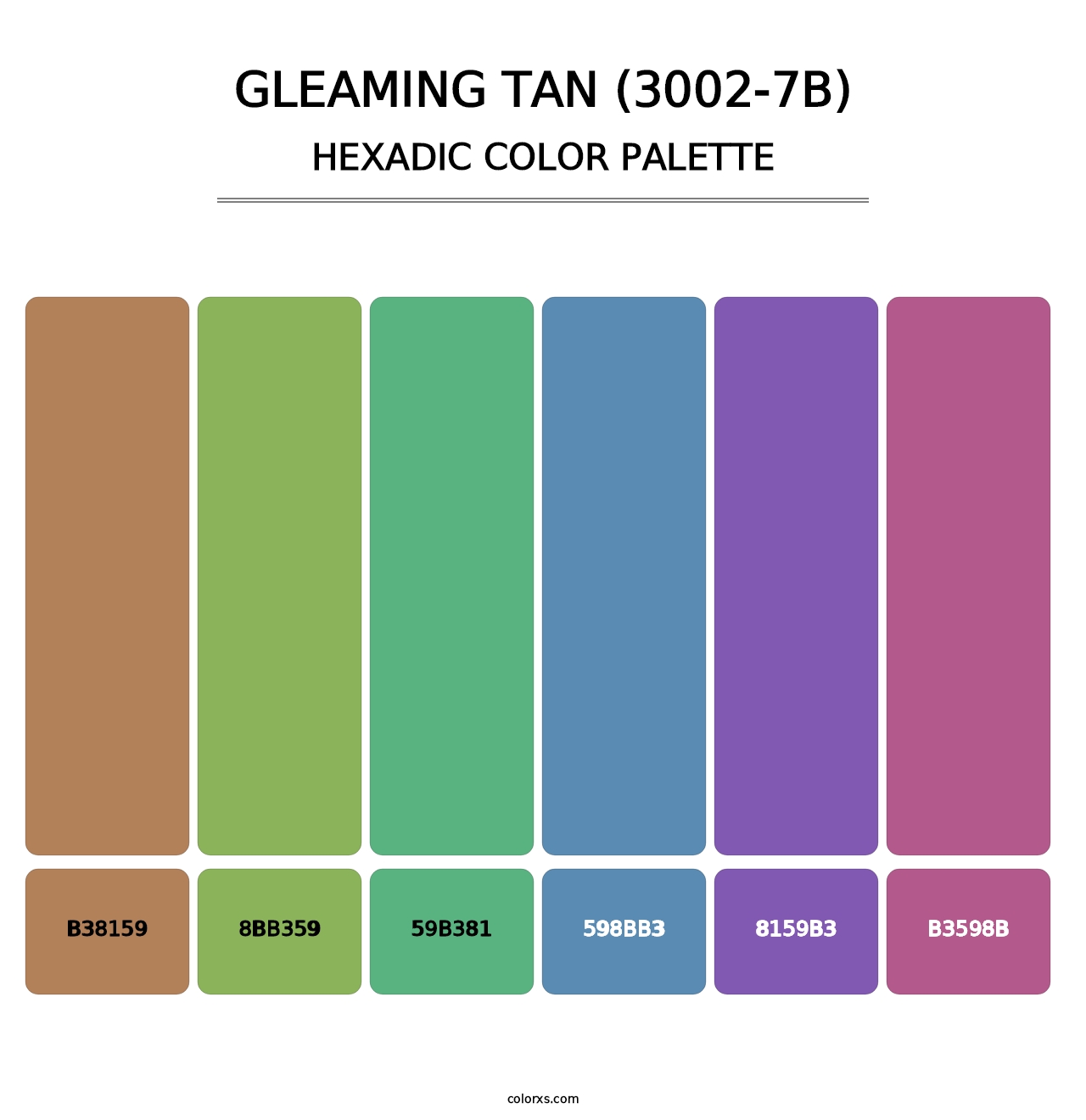 Gleaming Tan (3002-7B) - Hexadic Color Palette