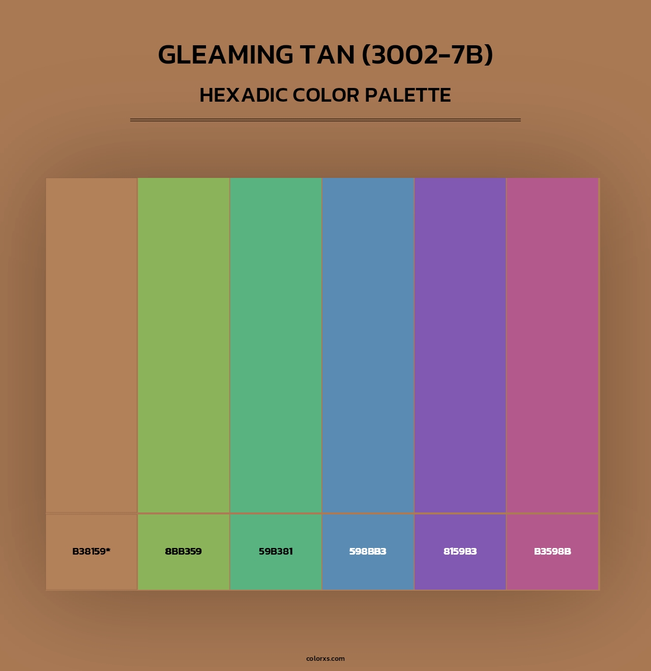 Gleaming Tan (3002-7B) - Hexadic Color Palette