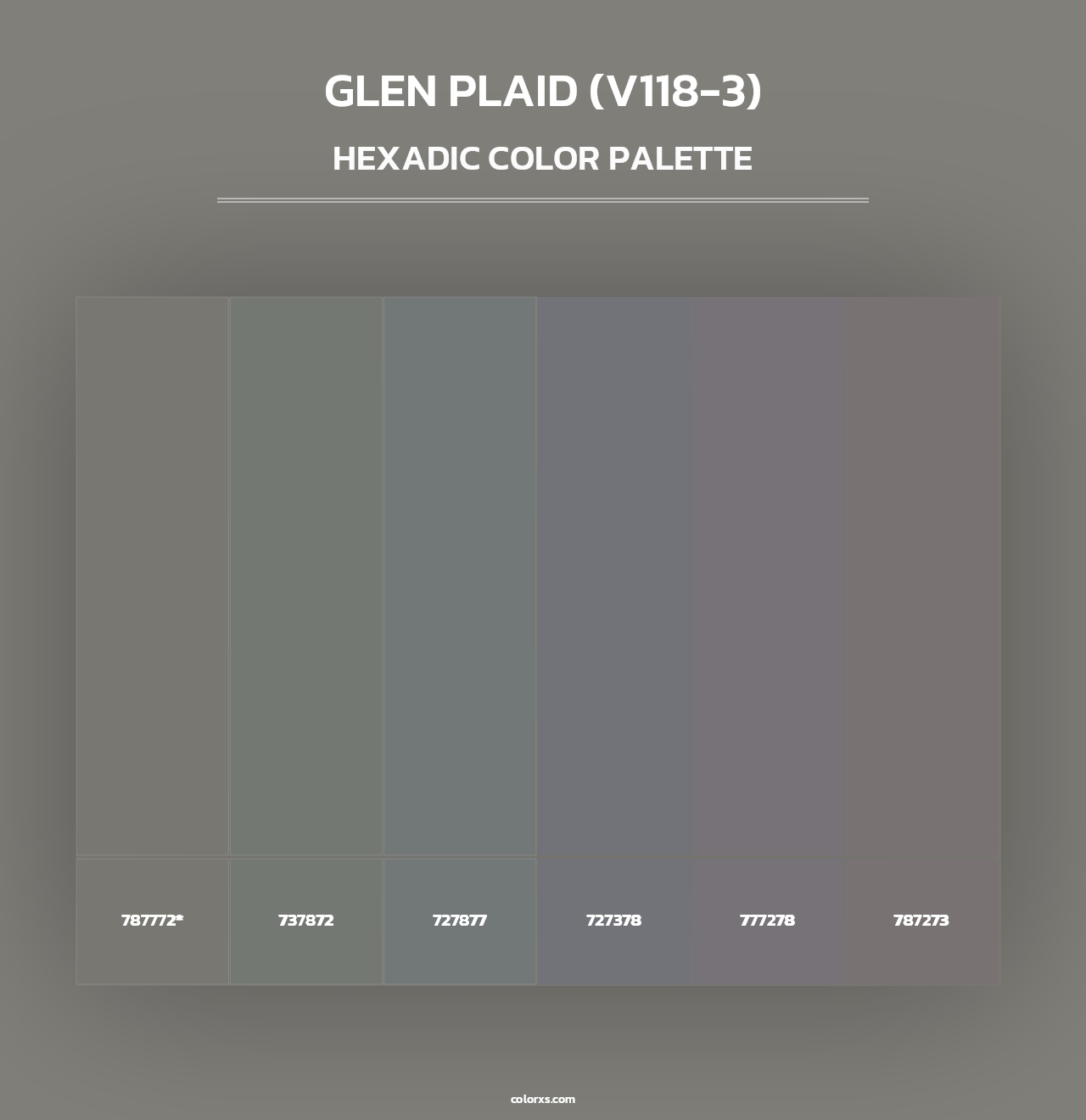 Glen Plaid (V118-3) - Hexadic Color Palette