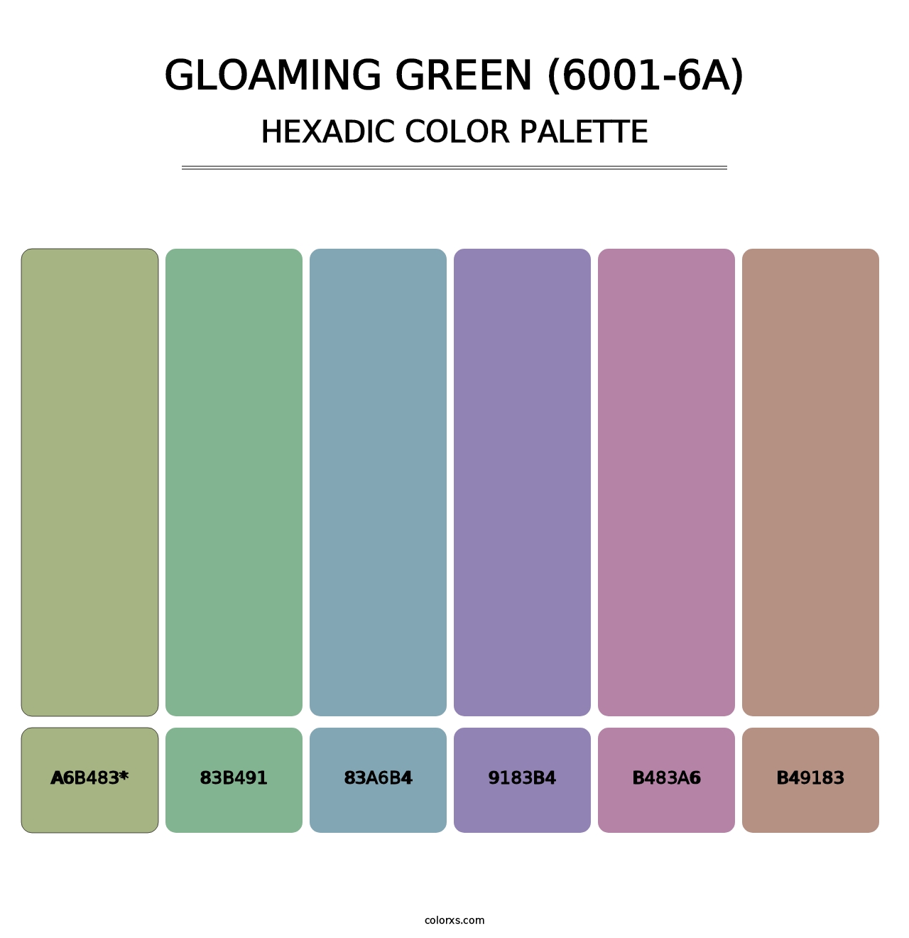 Gloaming Green (6001-6A) - Hexadic Color Palette