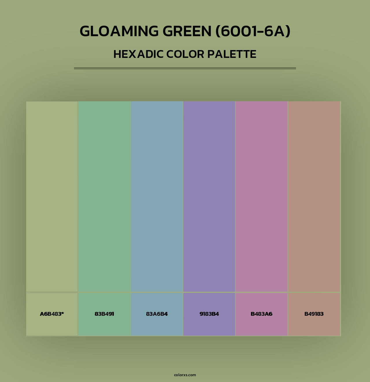 Gloaming Green (6001-6A) - Hexadic Color Palette