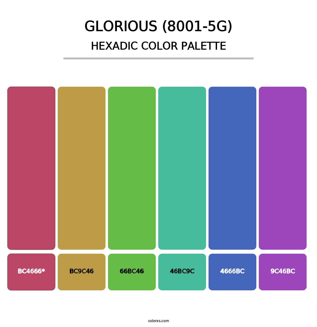 Glorious (8001-5G) - Hexadic Color Palette