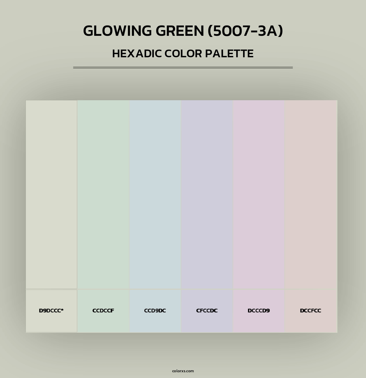 Glowing Green (5007-3A) - Hexadic Color Palette