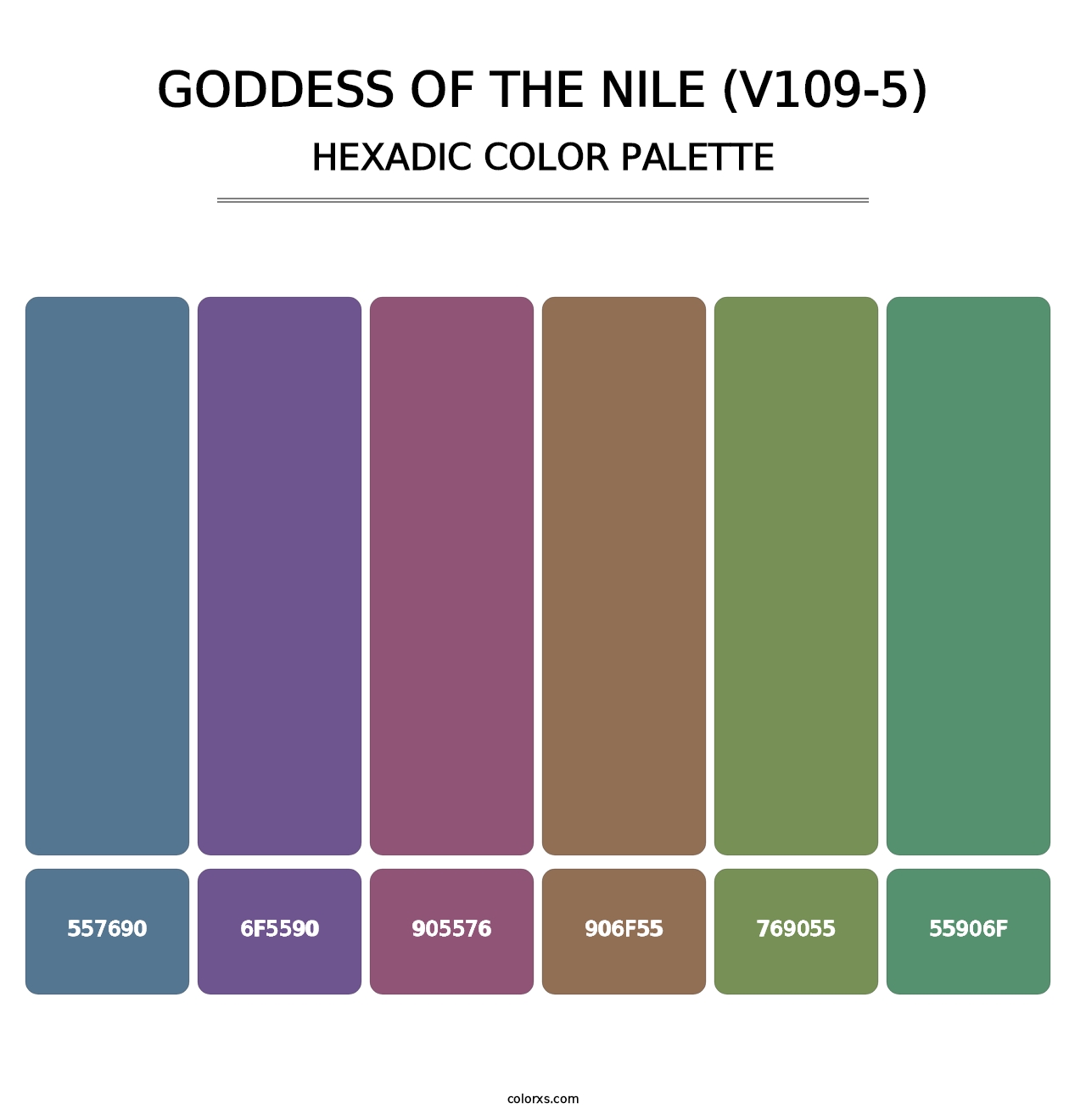 Goddess of the Nile (V109-5) - Hexadic Color Palette