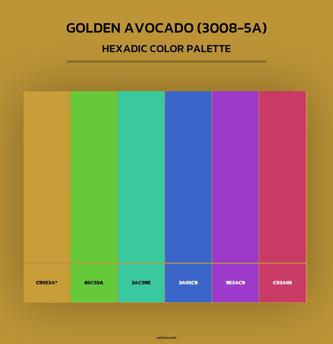Golden Avocado (3008-5A) - Hexadic Color Palette
