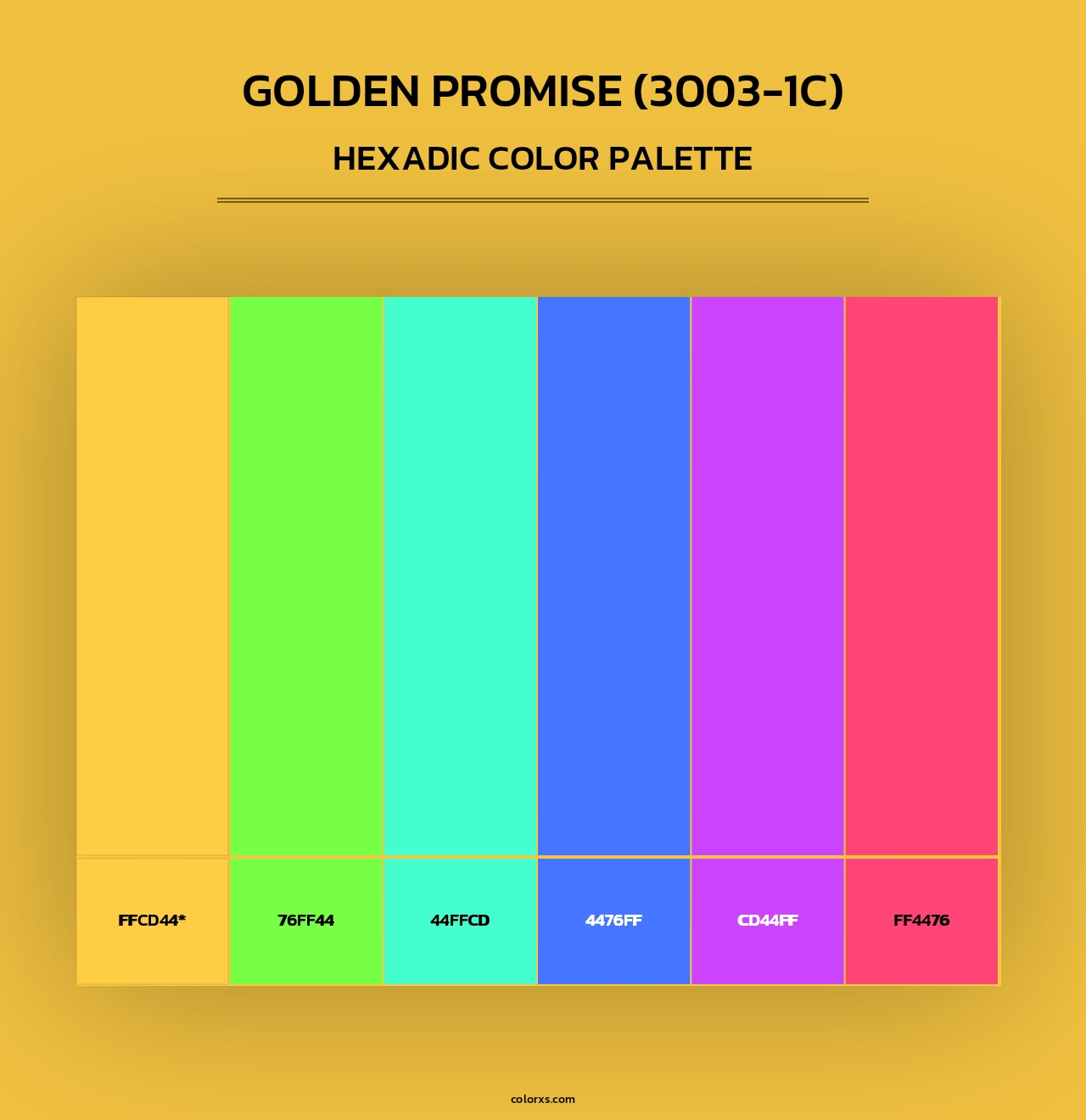 Golden Promise (3003-1C) - Hexadic Color Palette